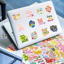 50PCS Motivational Sticker, Inspirational Words Stickers For Teens Adults Students Teacher Employees Vinyl Encouraging Positive Affirmation Stickers For Water Bottles Laptop Decals Scrapbook Journal - Get It Girl - View 3