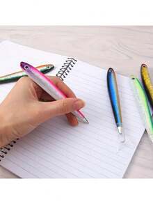 1pc Random Color Creative Fish Shaped Ballpoint Pen For Signing & Writing, School & Office Supplies - Random Color - View 2