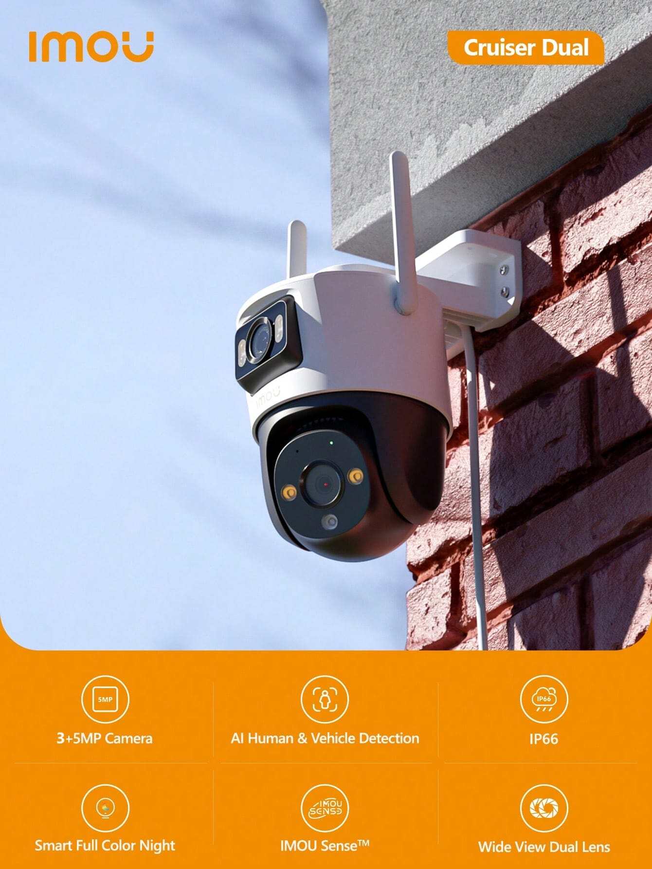 IMOU Cruiser Dual 8MP Dual Lens Resolution Outdoor PT Camera Home