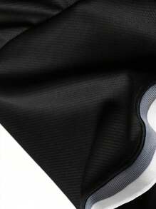 Stile da ragazzo, maglietta 45 nera da baseball per uomo, casual a maniche corte, con ricamo e cucitura, scollo a V, con bottoni, adatta per feste e sport