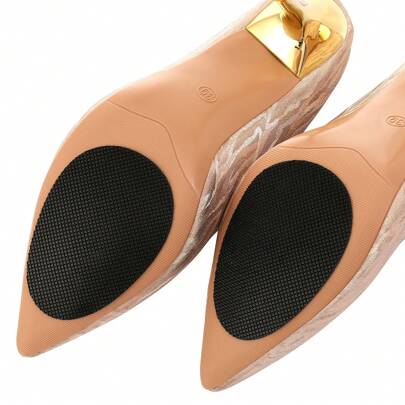 Suricat 4 Pcs Non-Slip Shoe Grips - Thickened Silicone Self-Adhesive Sole Protectors - Anti-Slip Pads For Shoes - Grip Enhancers For Footwear - Traction Pads - Anti-Skid Sole Grips - Shoe Protector Stickers For High Heels Women Pumps And Men Sneakers Shoes Summer