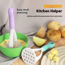 1pc Manual Potato Masher For Baby Food, Kitchen Tool For Pressing Purple Sweet Potato And Potato, A Must-Have Tool For Crushing And Grinding,Vegetable Fruit Tools,Kitchen Items,Cutter,Food,Salad,Decor,Storage,Party,Birthday.