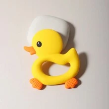 Baby Lovely Duck Silicone Teether Infant Teething Toy Soother During Teething Period - Yellow - View 6