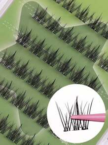 1 Box Of 36 Clusters Of 10-11mm Sectioned False Eyelashes With A Gentle, Self-Adhesive Strip, Can Be Worn In 3 Seconds Without Glue, Reusable And Natural-Looking, Suitable For Light Makeup And Slouchy People Attending Business Events.