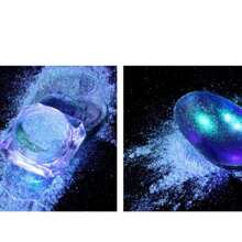 Novo Pó Holográfico Mudando de Cor com Strass para Arte de Unhas, 0,5g com Efeito de Mudança de Cor em Roxo, Vermelho e Preto