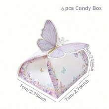 6 piezas Caja de cojín para dulces con forma de animales de dibujos animados para fiestas o regalos de cumpleaños, caja de embalaje de dulces, caja de almohada festival para embalaje - Multicolor - Ver 6