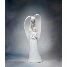 Kevinsgiftshoppe Ceramic Angel Mother Baby Figurine 4x3.625x9.75  Gift - Multi - View 3
