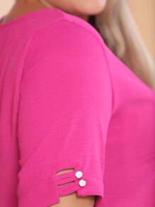 Plus Size Co-Ords - Pink - View 10
