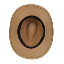 1pc Bull Head Western Cowboy Knitted Hat Gunslinger Felt Cowgirl Unisex Cap With Drooping Brim, Jazz Hat, Horse Riding Hat, Outdoor Camping Warm Gift Hat, Personalized Jazz Hat,  Knitted Hat, Retro Hat, British Style Performing Dance Matching Prop, Adult Texan Cowgirl Hat Fancy Dress Party Accessory Country Western Rancher Jazz Panama Hats Godfather Cap