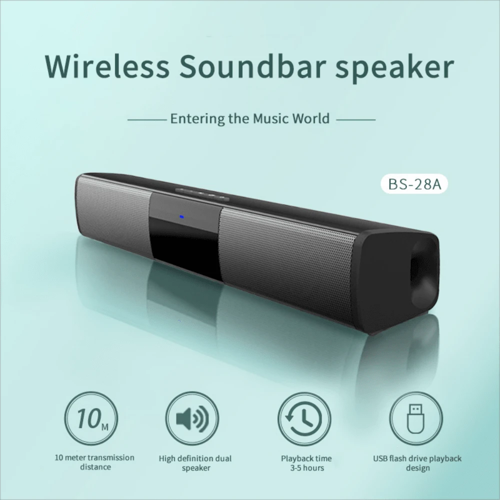 Portable Soundbar Speakers Wireless Fm For TV/PC Outdoor Sound Bar - BS28A - View 1