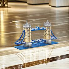 A Set Of World-Famous Architecture Model Building Blocks, Small Particle Assembly Toy, Including Big Ben, London Tower Bridge, The Louvre Collection, Ideal For Architecture Enthusiasts, Desktop Ornament, Bag Packaging - In Bag - View 6