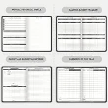 WEMATE Planificateur de budget, planificateur de budget et organisateur de factures mensuelles avec verrou pour gérer votre argent efficacement, planificateur financier/livre de comptes non daté, commencez à tout moment, 8,5" x 5,8"