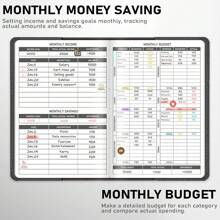 WEMATE Planificateur de budget, planificateur de budget et organisateur de factures mensuelles avec verrou pour gérer votre argent efficacement, planificateur financier/livre de comptes non daté, commencez à tout moment, 8,5" x 5,8"