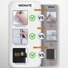 WEMATE Planificateur de budget, planificateur de budget et organisateur de factures mensuelles avec verrou pour gérer votre argent efficacement, planificateur financier/livre de comptes non daté, commencez à tout moment, 8,5" x 5,8"
