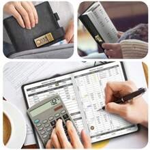 WEMATE Planificateur de budget, planificateur de budget et organisateur de factures mensuelles avec verrou pour gérer votre argent efficacement, planificateur financier/livre de comptes non daté, commencez à tout moment, 8,5" x 5,8"