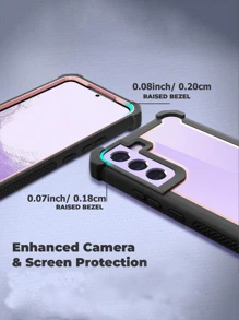 Funda resistente y a prueba de golpes de TPU transparente compatible con Samsung Galaxy S20, S21, S22, S23, S24, S25 Plus, Ultra FE y compatible con iPhone 16, 15, 14, 13, 12, 11 Pro Max Plus