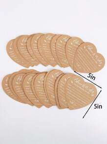 20Pcs, Wedding Advice And Wishes For The Mr And Mrs - Heart Shaped Cards Rustic Kraft Paper - Brown - View 6