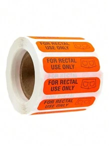 500pcs/Roll FOR RECTAL USE ONLY Sticker Labels Waterproof Blue PVC Novelty Stickers - Blue Black Text - View 7