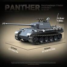 Conjunto de bloques de construcción de tanques de la Segunda  Mundial, kit de modelo de tanque MOC grande, juguete de construcción para regalar a fans con soldados - Multicolor - Ver 7