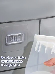 1pc Wall-Mounted Mouthwash Dispenser, Manual Press HandSanitizer Soap Dispenser, Shampoo Shower Gel Soap Dispenser, LotionContainer For Bathroom, Bathroom Accessories Home Bathroom Decor Fall Decor Back To School