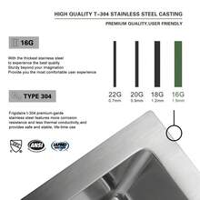 Topmount 16 Gauge Stainless Steel  Single Bowl Drop In Kitchen Sink