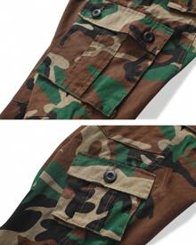 TRGPSG Men's Relaxed Fit Cargo Pants With Pockets, Outdoor Camo Cotton Work Pants For Men(No Belt) - Jungle Camo - View 5