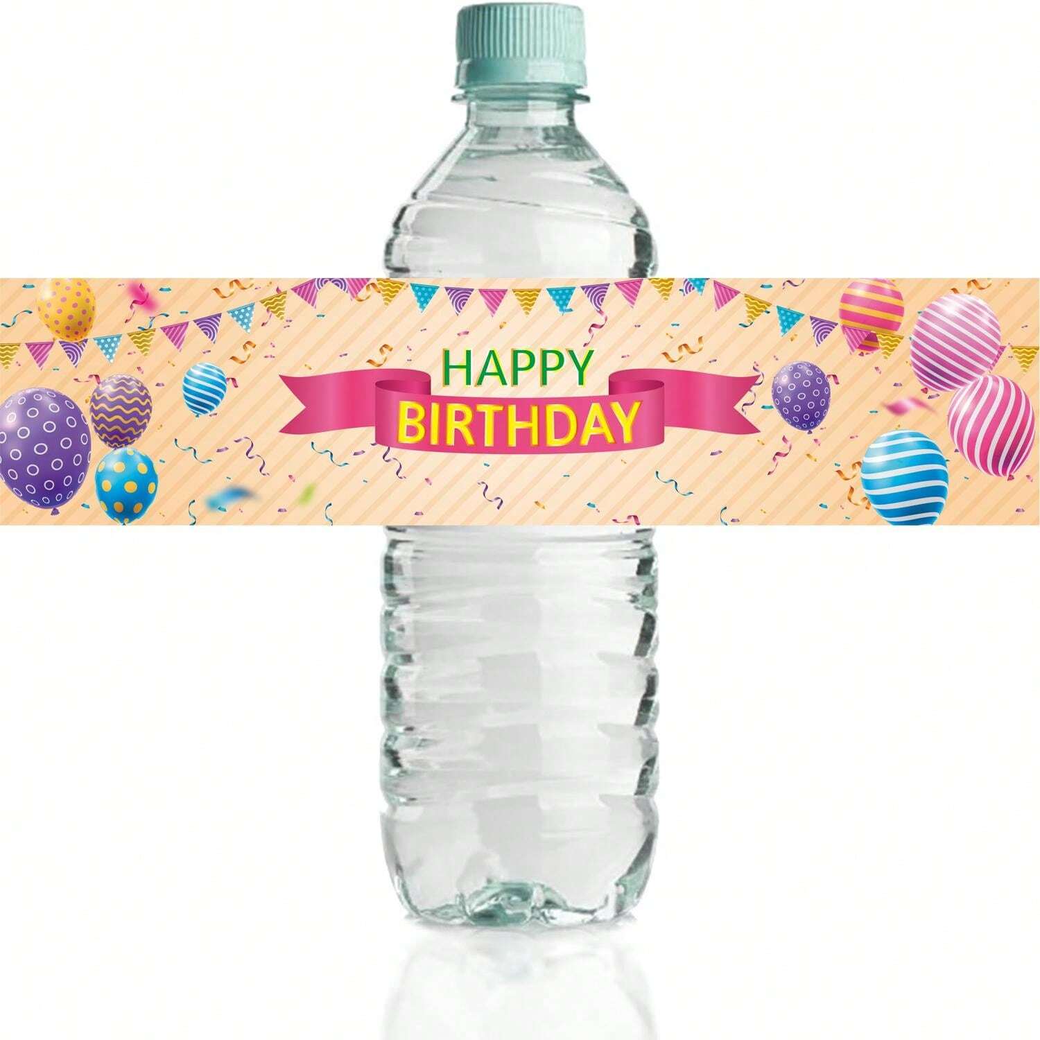 20 Pcs Happy Birthday Party Water Bottle Stickers, Party Stickers