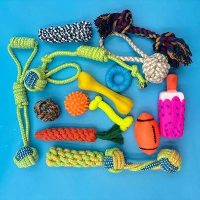 3/5/7/10/13/16/16/20/25 Peças/Conjuntos de Brinquedos de Mastigar para Pequenos Animais de Estimação, Filhotes, Gatos, Brinquedos para Cães, Brinquedos para Cães Felizes, Incluindo Brinquedos com Fios e Brinquedos de Plástico, Adequados para Cães Pequenos para Interação, Dentição e Limpeza dos Dentes. Adequado para Cães e Gatos Pequenos. As cores são aleatórias. Cachorro, Cachorro de Estimação, Gato, Bate-papo, Brinquedos para Gatos, Brinquedos para Cães, Acessórios para Cães, Animais de Estimação, Suprimentos para Cães, Gato, Canino, Suprimentos para Cães