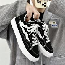 2025 New Breathable Canvas Shoes For Men, Fashion Spring/Summer Thin Style Skateboarding Shoes, Thick Sole Anti-Slip Versatile Casual Student Sneakers [Runs Large]