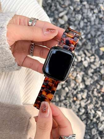 1pc Apple Resin Strap Compatible With Apple Watch Band 40mm 49mm 44mm 46mm 45mm 41mm 42mm 38mm Wristband Bracelet Compatible With Iwatch Series Ultra SE 11 10 9 8 7 6 5 4 3 2 1 Watch Accessories