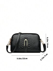 Bolso de hombro Vintage con grabado de cocodrilo, Bolso de hombro Vintage grabado con diamantes a cuadros, Bolso de hombro de PU Vintage, Bolsos y carteras versátiles para mujeres