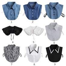 1Pc New Lapel Fake Collar Vintage Detachable Shirt Collar For Women Blouse Sweater False Collar Lapel Top Neckwear Ties