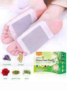 30片/盒5種香氣足貼，包括薑黃、薰衣草、艾草、綠茶和玫瑰香氣足貼。睡前貼上，輕鬆享受舒緩放鬆的足部護理夜晚。 - 綠色 - 查看 3
