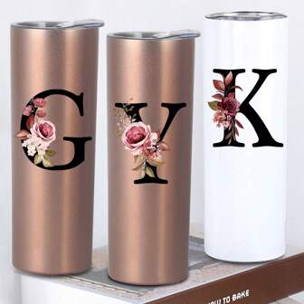 1 个，20 盎司双层不锈钢真空保温杯，办公室家用平底直身咖啡杯，送给好朋友的礼物。水瓶