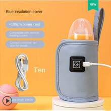 Dụng cụ cách nhiệt chai có thể sạc lại bằng USB, Máy hâm sữa ngoài trời di động, Thiết bị sưởi ấm và cách nhiệt ở nhiệt độ không đổi trên ô tô - Màu xanh lam - Xem 1