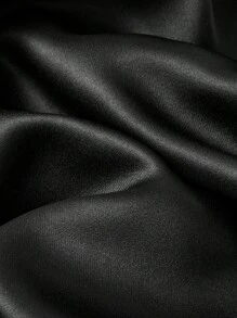 1pc Modern Plain Simple Polyester And TC Blackout Curtains For Bedroom Living Room Balcony With Eyelets - Black - View 10