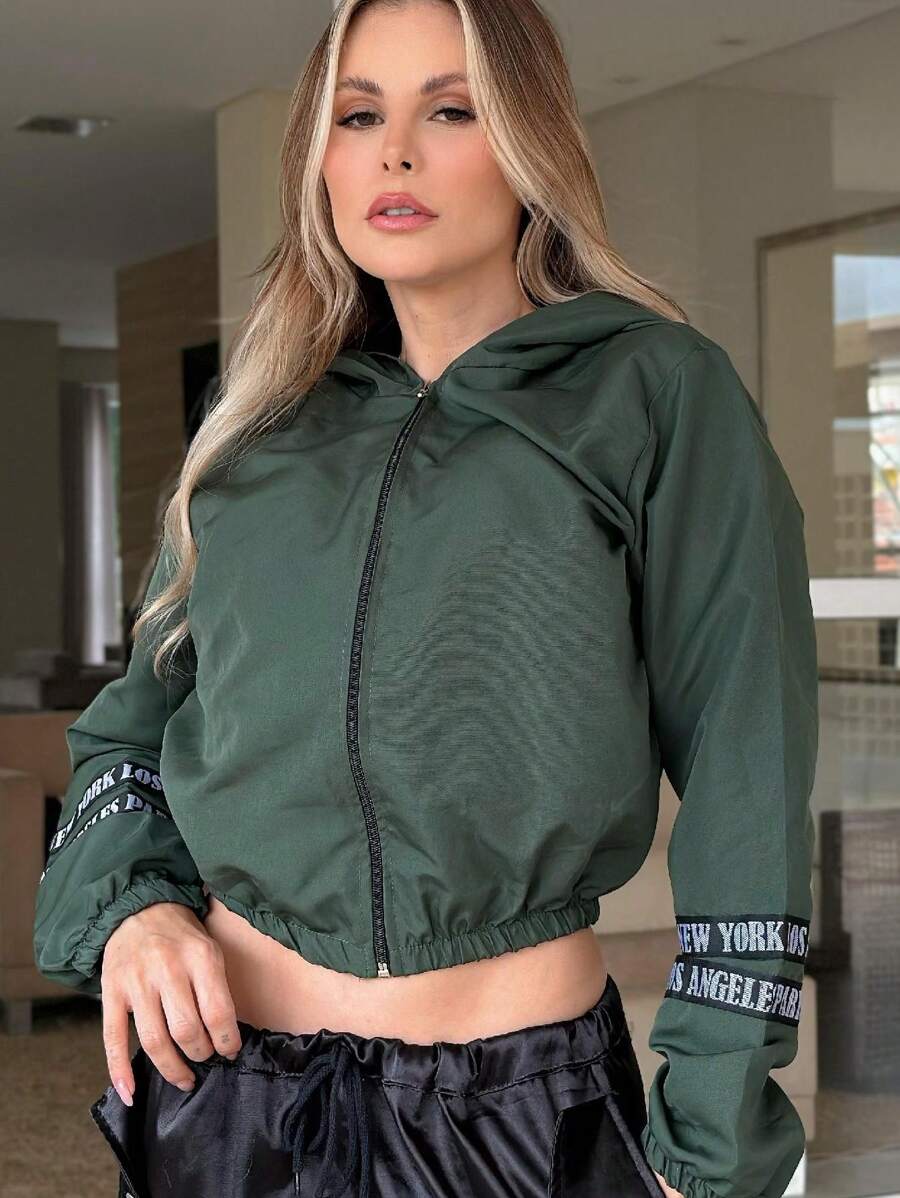 Women Jackets - 墨綠色 - 查看 1