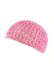 1pc Handmade Crochet Sleep Cap, Not A Hat, Women Hair Accessories Net Hairnet Cap Prescription Headgear Wig Cap Silk Bonnet Satin Bonnet - Multicolor - View 27