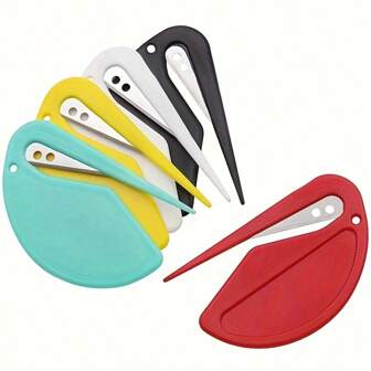 2PCS Compact Plastic Letter Opener - Durable, Multifunctional, Perfect For School And Office Supplies - Available In Vibrant Colors