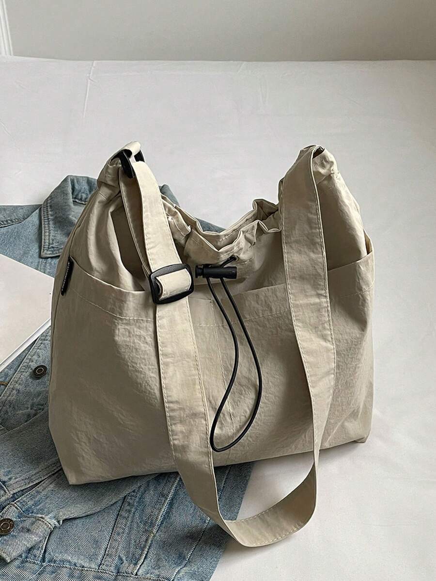 Damen Canvas Tragetasche - Große Schultertasche Für Pendler Einfarbig