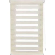Ecommerc3 日夜卷帘，无需钻孔，尺寸 30x150 - Easyfix 百叶窗，无需工具，面料尺寸 27x145 - 白色日夜卷帘 - 摩卡棕 - 查看 1