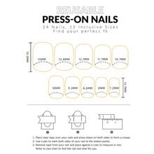 24入組短方形純色假指甲，藍白卡通風格簡約設計，配有一片果凍和一塊指甲銼（指甲銼顏色隨機），Press On Nails美甲用品 - 彩色 - 查看 5