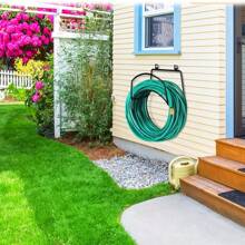 Heavy Duty Garden Hose Support-Water Hose Support For Outdoor Wall Installation Hose Hook, For Water Pipes, Rope And Extension Wire, Metal Hose Support