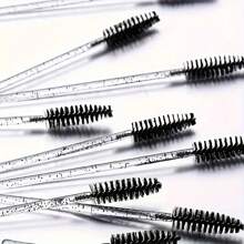 100 Stücke/Packung Wimpernbürsten Augenbrauenbürste tragbare Wimpern Spoolies für Wimpernverlängerung Make-up-Applikator für Augenbrauen