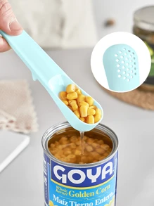 1 chiếc thìa có thể cầm tay đa chức năng, thìa và nĩa lọc hai trong một, nĩa ngâm trái cây, muôi nhà bếp, nhà bếp, vật dụng nhà bếp, thực phẩm, nấu ăn, cắm trại, kỳ nghỉ, bãi biển, trang trí phòng, người tổ chức, bữa tiệc, du lịch. - Màu xanh lam - Xem 1
