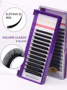 Premium Individual Lashes 0.03 0.05 0.07 Mega Volume Eye Lashes Extension Cashmere Velvet Fluffy D Curl 8-18mm Mixed Natural Look Cluster Lashes Super Soft Matte Black Individual Lashes Tray Volume Classic Synthetic Faux Mink Eyelashes Extensions Professional False Eyelashes Supplies For Lashes Salon