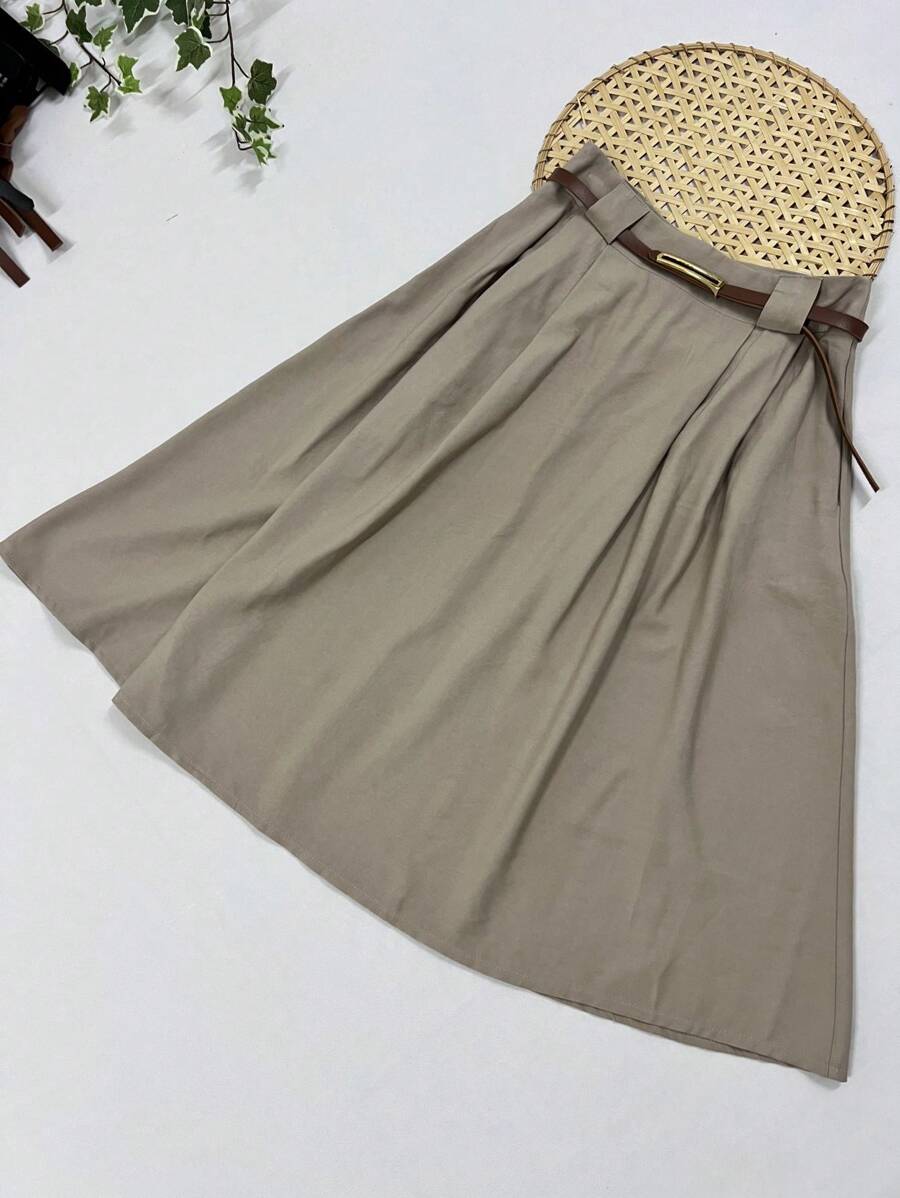 Women Skirts - Beige - View 1