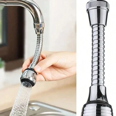 1pc 360° Rotating Faucet Extender, 2 Modes - Extension, Rotation, Splash-Proof Nozzle, Upgraded Kitchen Water-Saving!