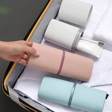 1 PC Giá đỡ bàn chải đánh răng di động Hộp đựng bàn chải đánh răng Du lịch Cốc nước súc miệng di động Cốc đựng bàn chải đánh răng dành cho sinh viên Bàn chải đánh răng Thùng Kem đánh răng Kem đánh răng Hộp đựng bàn chải đánh răng - Hồng - Xem 2