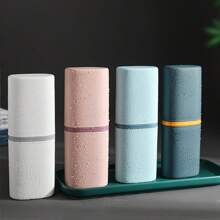 1 PC Giá đỡ bàn chải đánh răng di động Hộp đựng bàn chải đánh răng Du lịch Cốc nước súc miệng di động Cốc đựng bàn chải đánh răng dành cho sinh viên Bàn chải đánh răng Thùng Kem đánh răng Kem đánh răng Hộp đựng bàn chải đánh răng - Hồng - Xem 4